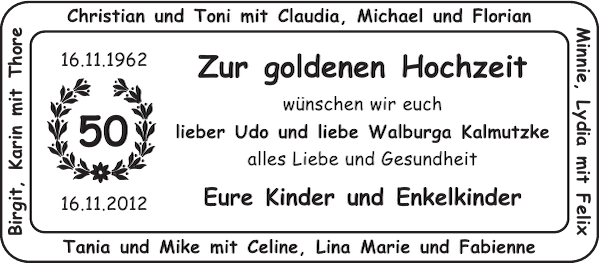 goldenen hochzeitszeitung