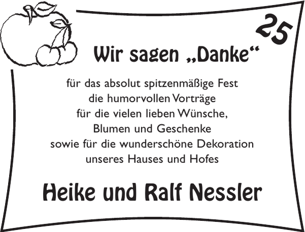 danksagung silberne hochzeit