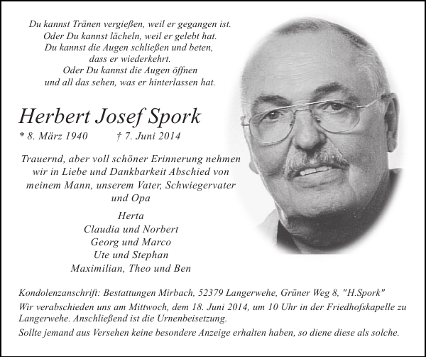 <b>Herbert Josef</b> Spork - 38396684_large