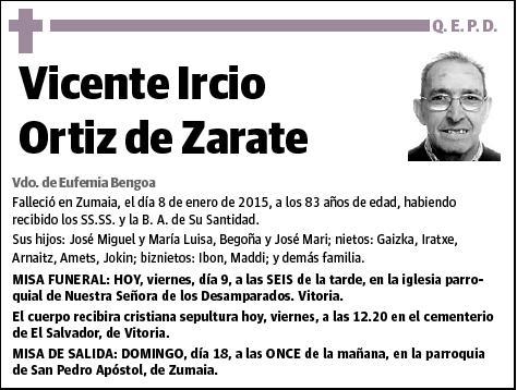 IRCIO ORTIZ DE ZARATE,VICENTE IRCIO ORTIZ DE ZARATE,VICENTE