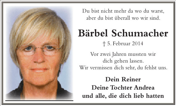 <b>Bärbel Schumacher</b> - 45066356_large