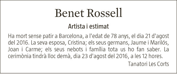 BENET ROSSELL